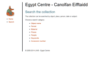Tablet Screenshot of egyptcentre.org.uk
